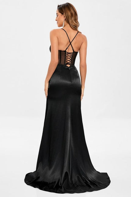 Robe de Soirée Satinée Cuivre - gallery 5
