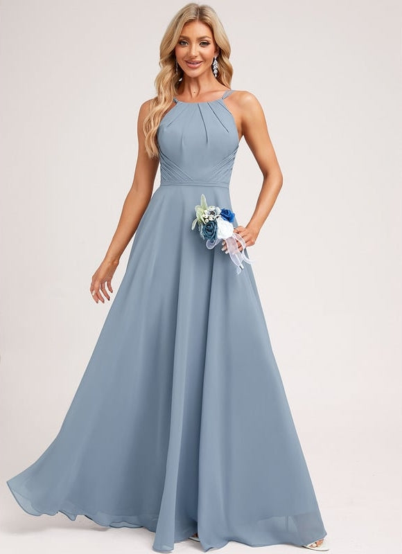 Robe de Soirée Bleu Douceur