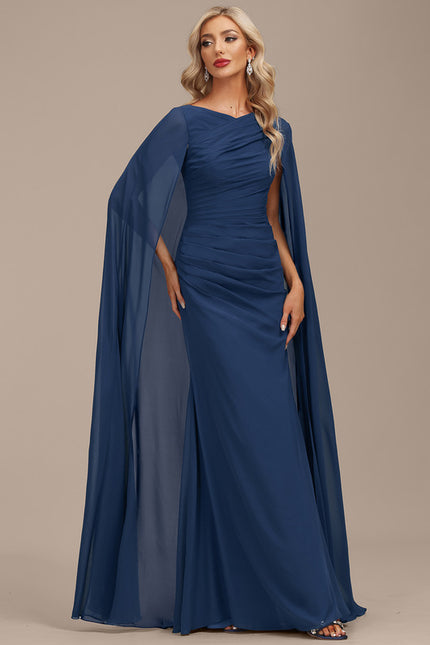 Robe de Soirée Fluide Marine - gallery 1