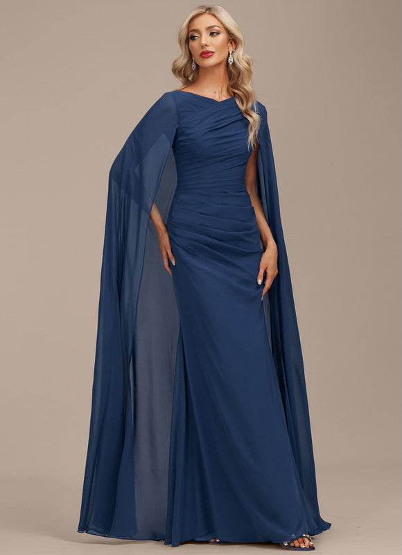 Robe de Soirée Fluide Marine - gallery 1
