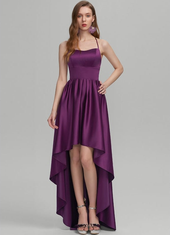Robe de Soirée Satin Daméthyste - gallery 1