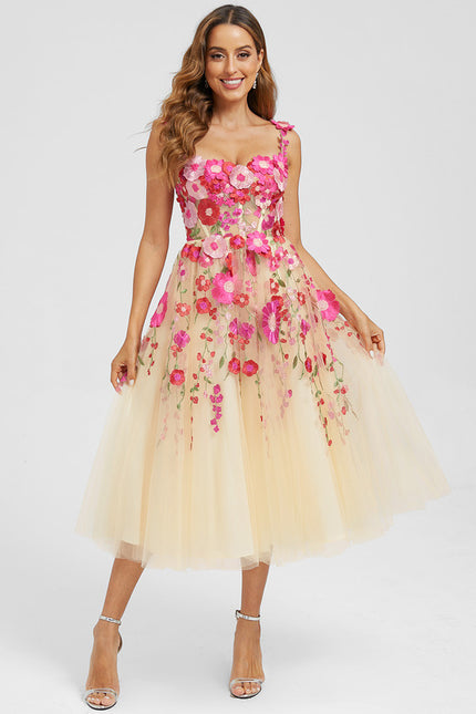 Robe de Soirée Fleurie Lumineuse - gallery 4