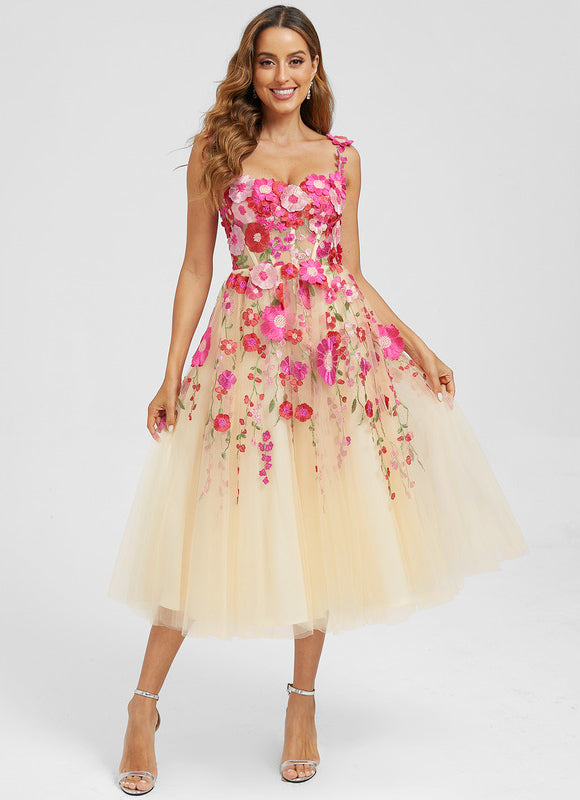Robe de Soirée Fleurie Lumineuse - gallery 4