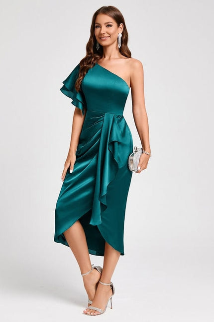 Robe de Soirée Satinée Ondulante - gallery 5
