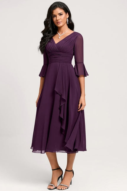Robe de Soirée Florale Marine - gallery 2