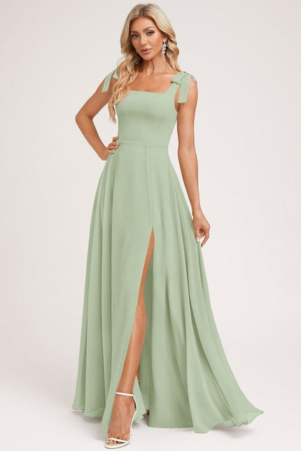 Robe de Soirée Émeraude Flottante