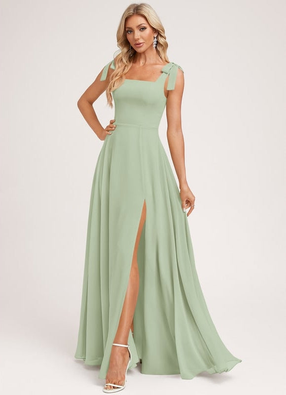 Robe de Soirée Émeraude Flottante