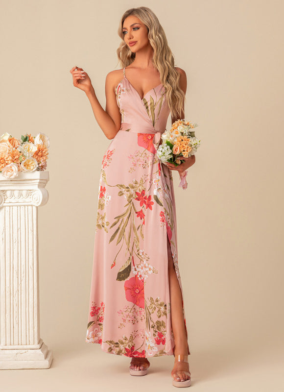 Robe de Soirée Floral Satinée - gallery 3
