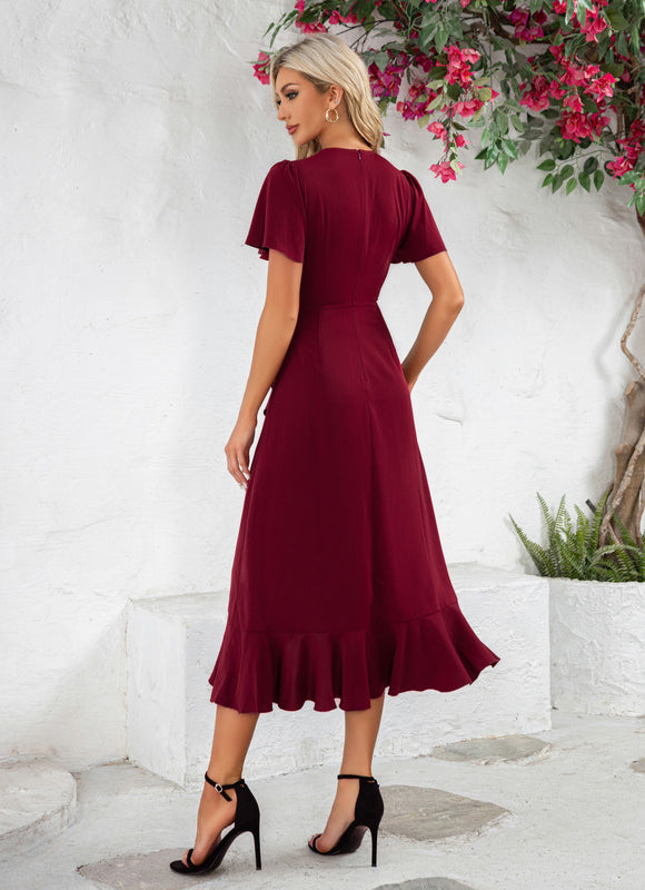 Robe de Soirée Chic Plissé Asymétrique - gallery 1