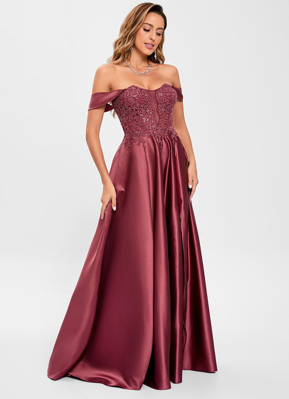 Robe de Soirée Rubis Flottante - gallery 3