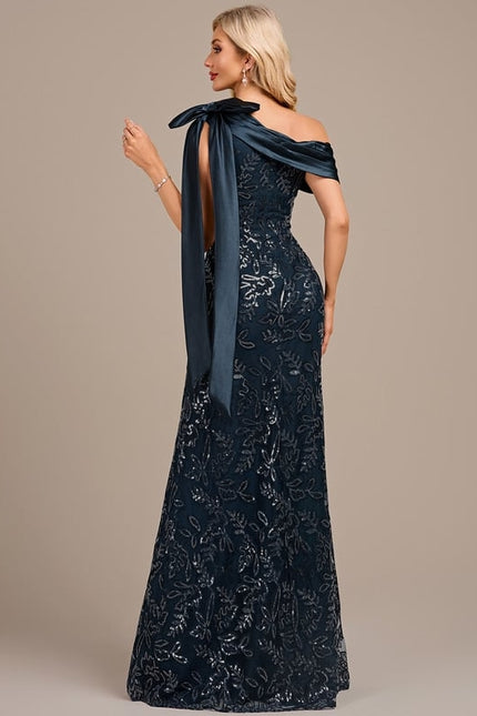 Robe De Soirée Longue Élégante Manche Longue - gallery 5