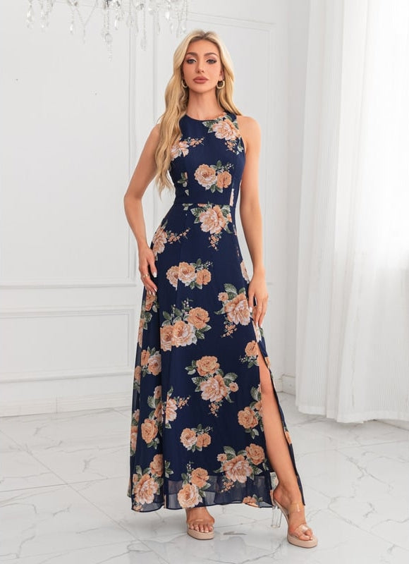Robe de Soirée Fleur Marine Chic - gallery 6