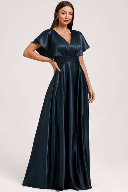 Robe de Soirée Dorée Fluide - gallery 3