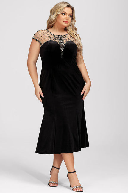 Robe de Soirée Velours Éclat Noir - gallery 8
