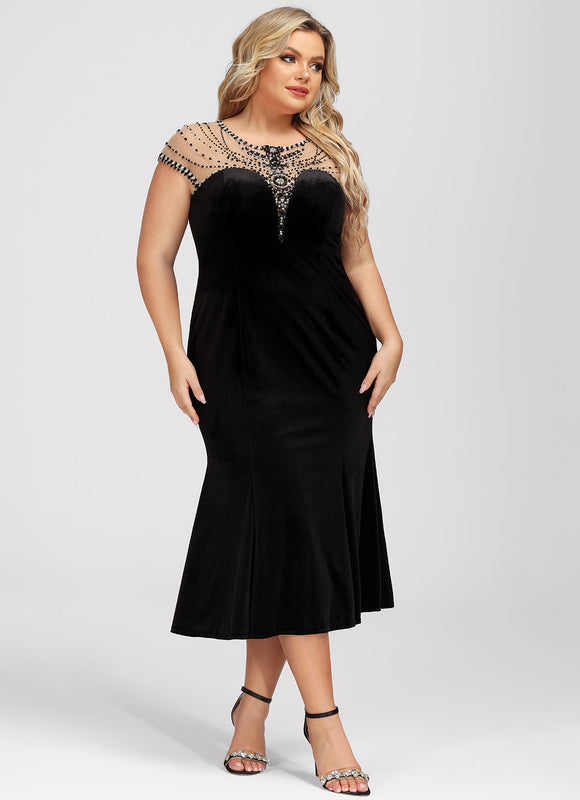 Robe de Soirée Velours Éclat Noir - gallery 8