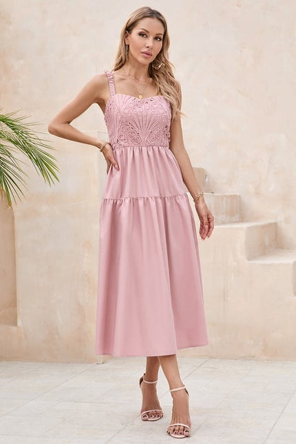 Robe de Soirée Rose Simple
