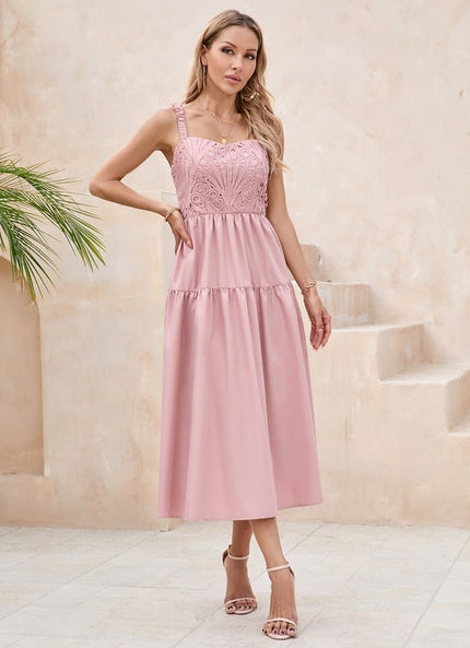Robe de Soirée Rose Simple
