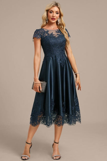 Robe de Soirée Satinée Étoile Dazur - gallery 2