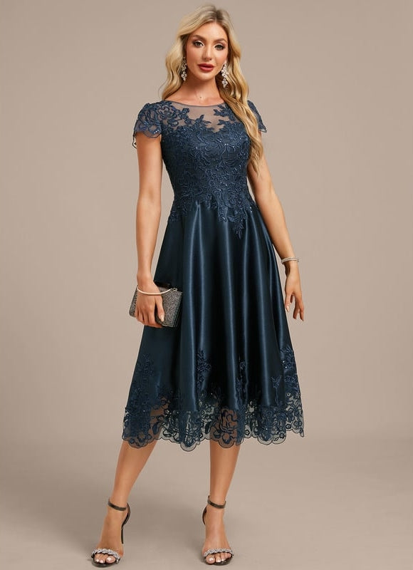 Robe de Soirée Satinée Étoile Dazur - gallery 2