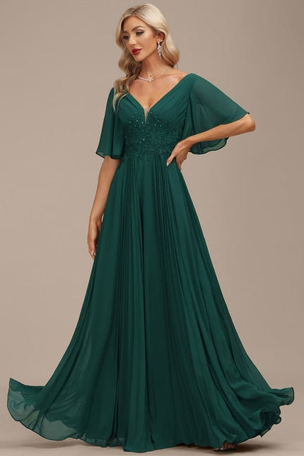 Robe de Soirée Vert Éclatante - gallery 5