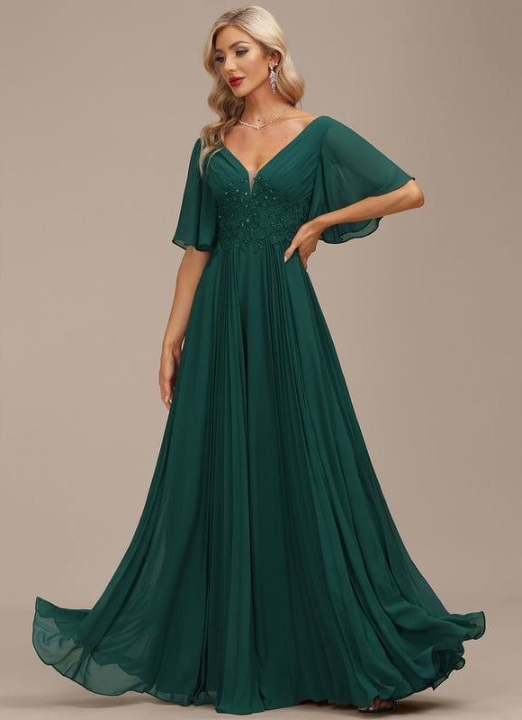 Robe de Soirée Vert Éclatante - gallery 5