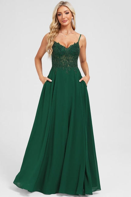 Robe de Soirée Élégante Émeraude