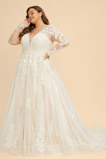 Robe De Soirée Grande Taille Blanche - gallery 6