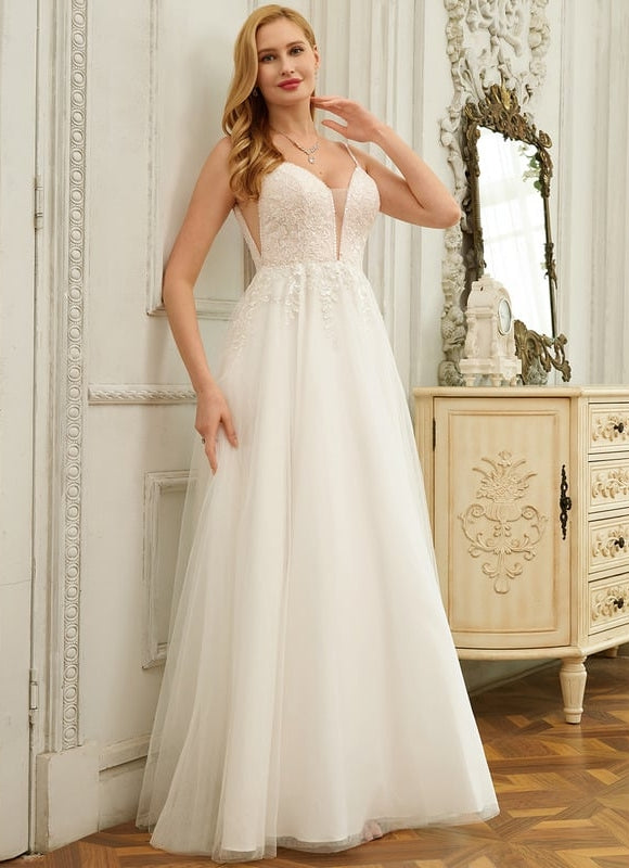 Robe De Soirée Avec Tulle Travaillé - gallery 3