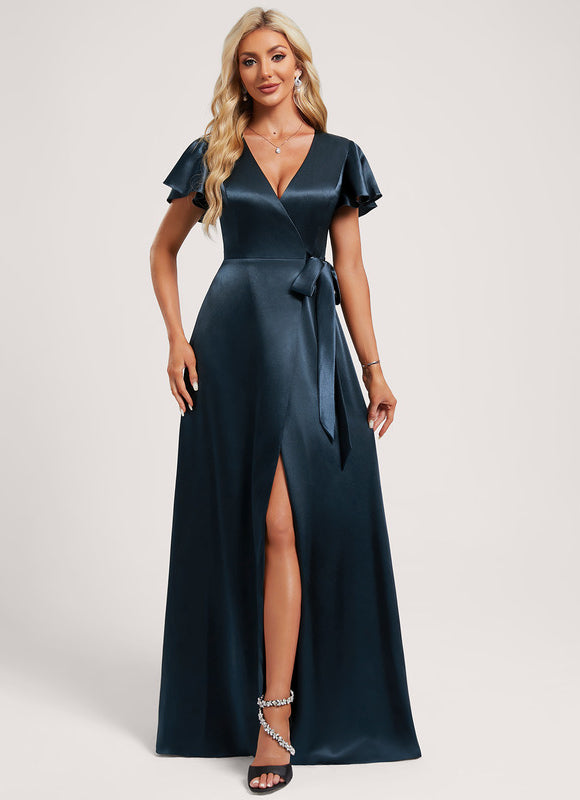Robe de Soirée Dorée Fluide