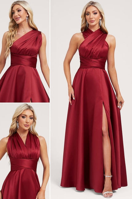 Robe De Soirée Rouge Satin