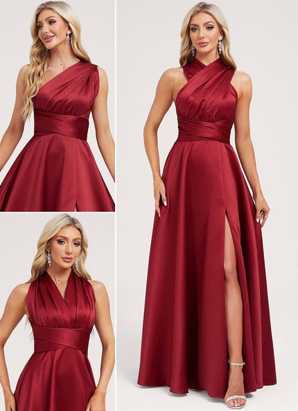 Robe De Soirée Rouge Satin