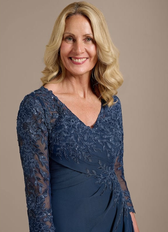 Robe de Soirée Bleu Élégant - gallery 1