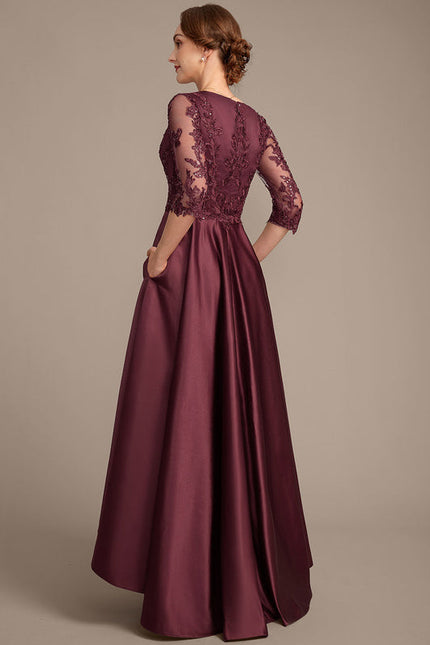 Robe de Soirée Violet Satiné Élancé - gallery 6
