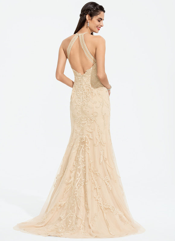 Robe de Soirée Sirène Écrue - gallery 3