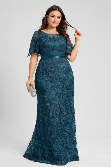 Robe de Soirée Élégance Vague Émeraude - gallery 9