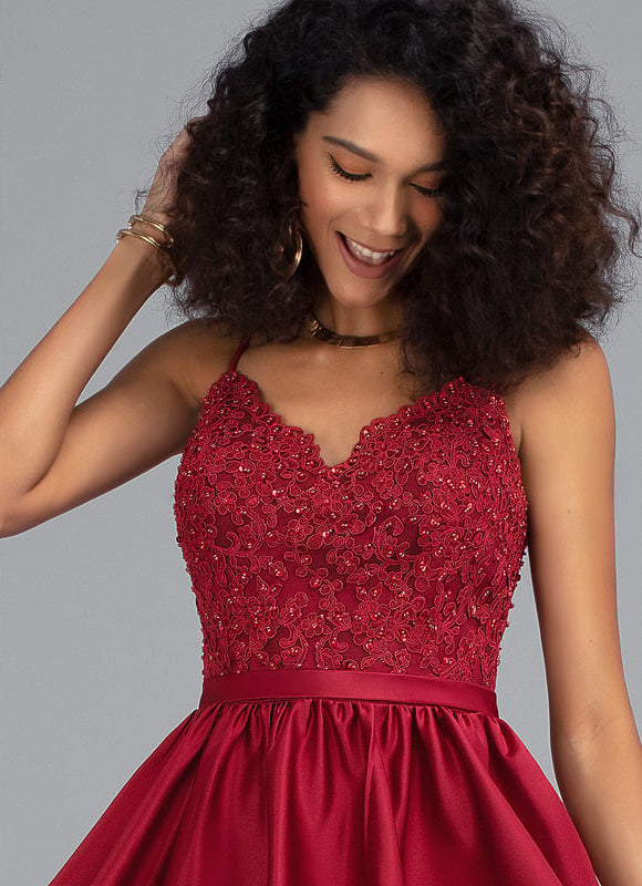 Robe de Soirée Voile Rubis Rêvé - gallery 2