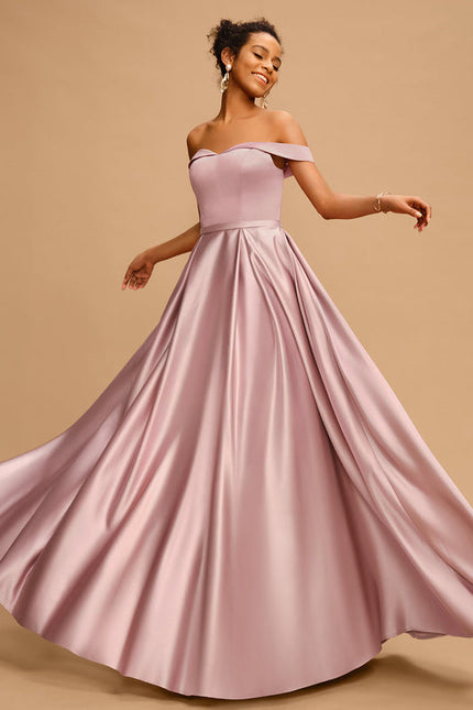 Robe de Soirée Rêve Rosé Glissant