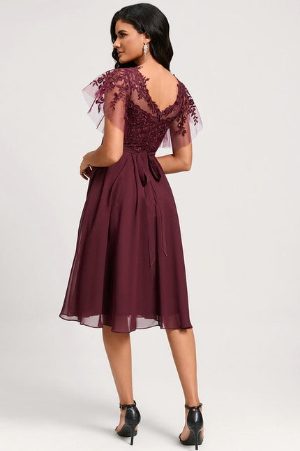 Robe de Soirée Bordeaux Évanescent - gallery 1