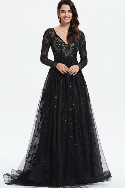 Robe de Soirée Éclat Noir - gallery 1
