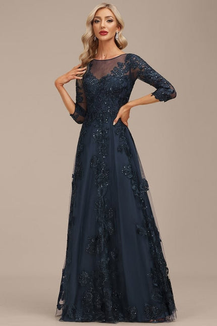Robe de Soirée Marine Étoilée - gallery 5