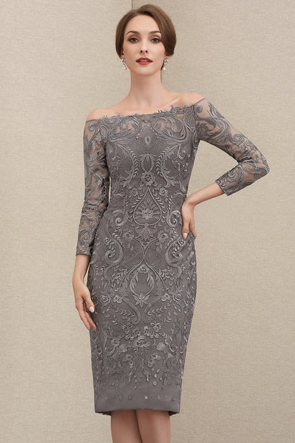 Robe de Soirée Gris Élégance Chic - gallery 5