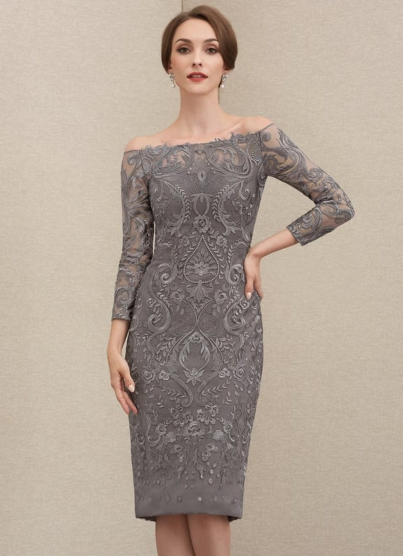 Robe de Soirée Gris Élégance Chic - gallery 5