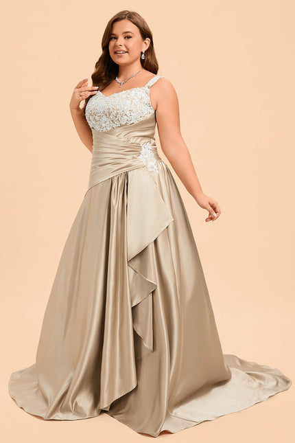 Robe de Soirée Satin Éclat Doré - gallery 7