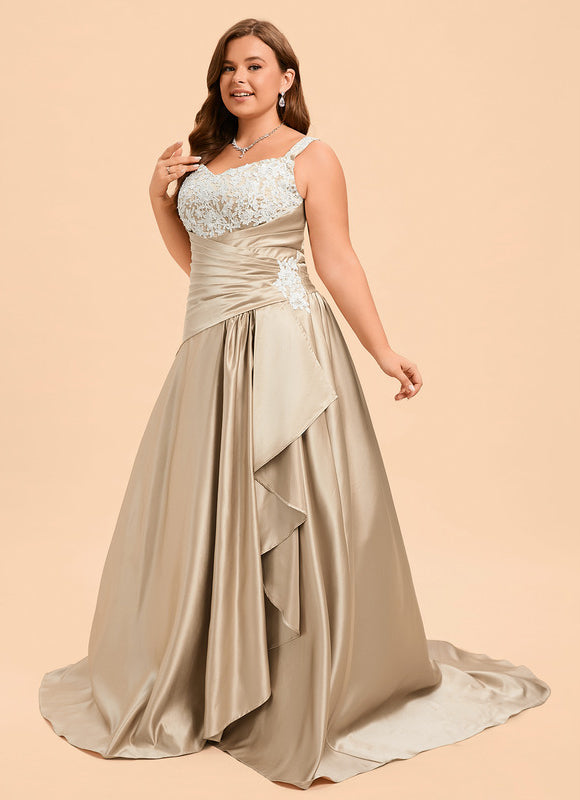 Robe de Soirée Satin Éclat Doré - gallery 7