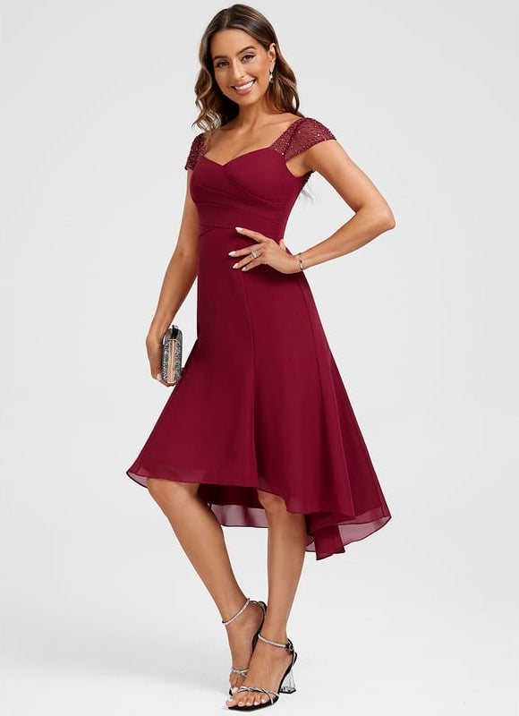Robe de Soirée Bourgogne Fluide - gallery 4