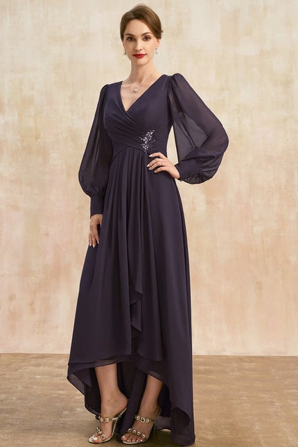 Robe de Soirée Élégance Sombre Volante - gallery 3