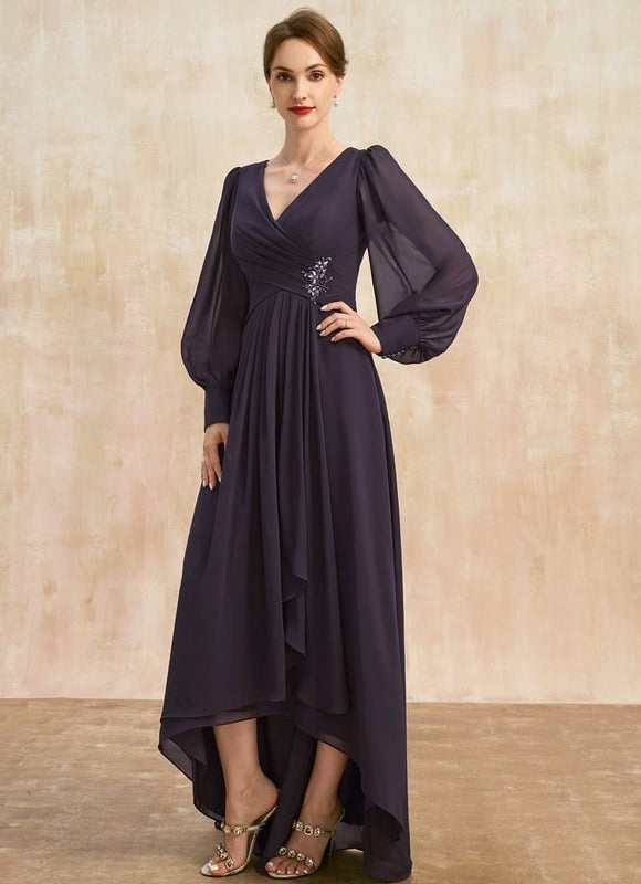Robe de Soirée Élégance Sombre Volante - gallery 3