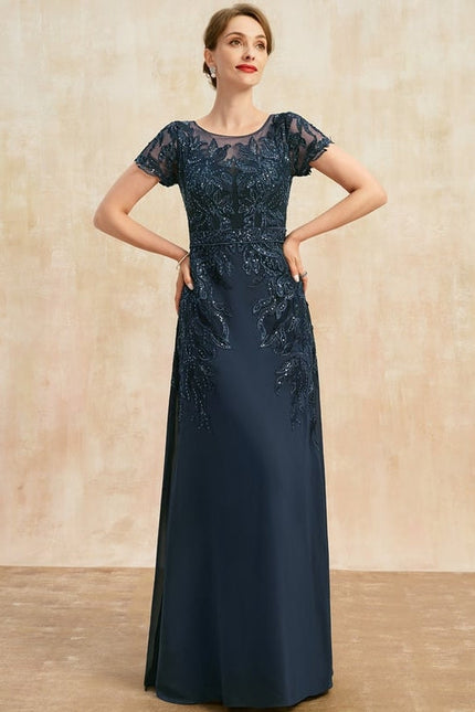Robe de Soirée Élégance Marine Cristalline - gallery 4