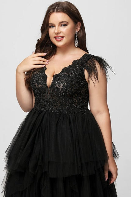 Robe De Soirée Plume Longue - gallery 8