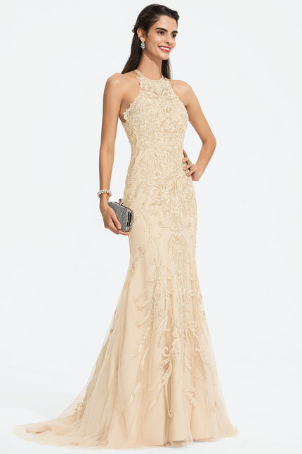Robe de Soirée Sirène Écrue - gallery 2